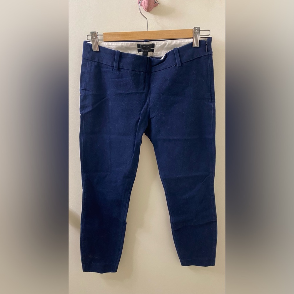 J Crew Navy Blue Cropped Pants